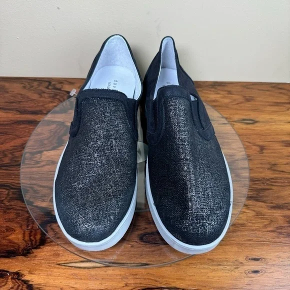 DAVID TATE Valentina Metallic Slip-On Sneaker - Black / Rose Leather - Picture 4 of 15